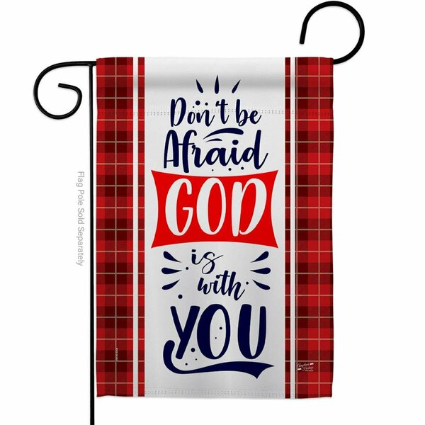 Patio Trasero G135276-BO God with you Religious Bible Verses Double-Sided Decorative Garden Flag, Multi Color PA3912090